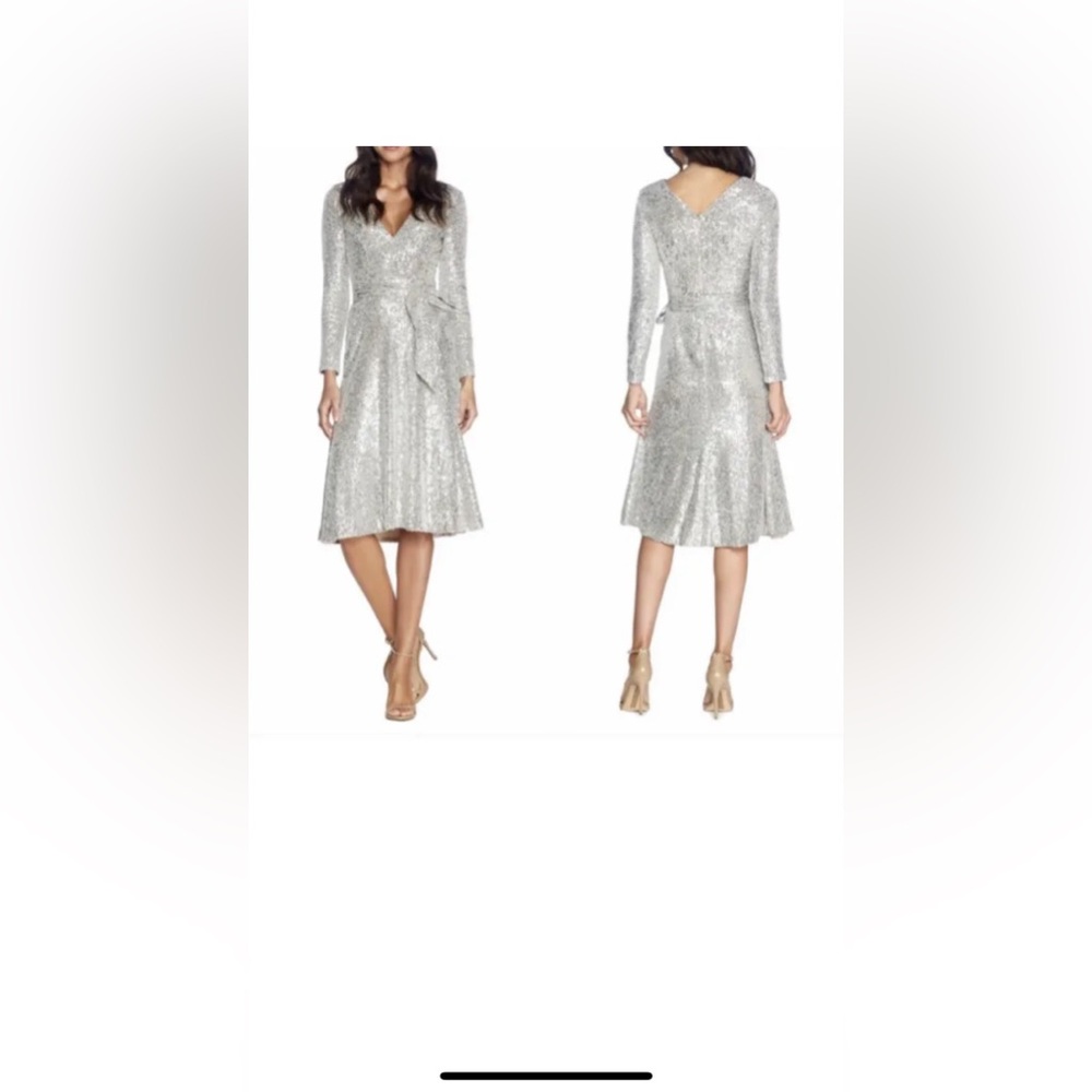 Dress the population Daphne silver sequins dress